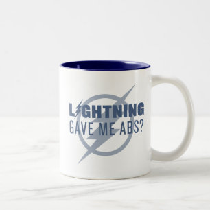 De flits "Lightning Gave Me Abs?" Tweekleurige Koffiemok
