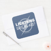 De flits | "Lightning Gave Me Abs?" Vierkante Sticker (Envelop)