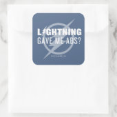 De flits | "Lightning Gave Me Abs?" Vierkante Sticker (Tas)