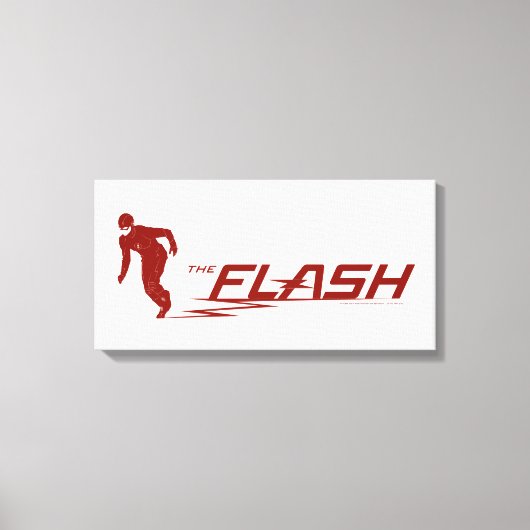 De flits | Super Hero Name Logo Canvas Afdruk (Voorkant)