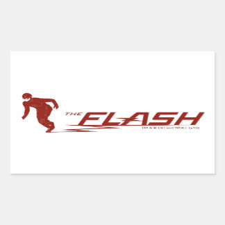 De flits | Super Hero Name Logo Rechthoekige Sticker