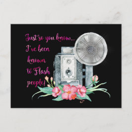 De Flits van de Camera van de fotograaf Briefkaart