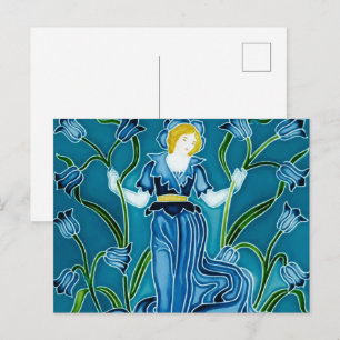 De Flora Art Nouveau van Walter Crane Briefkaart