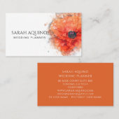 De Floral Event Planner van de Waterverf van Elega Visitekaartje (Voorkant / Achterkant)