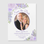 De Floral van de lavender sparen de Datum Ovale Fo (Voorkant)