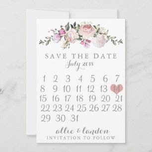 De Floral van het Lente sparen de Datum kalender Save The Date