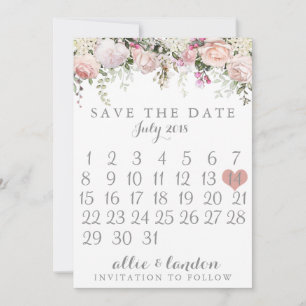 De Floral van het Lente sparen de Datum kalender Save The Date