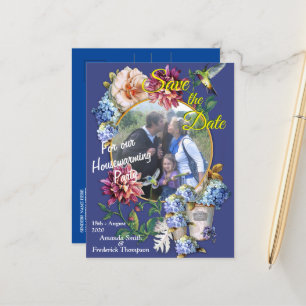 De Floral-Waterverf Victoriaans-Era Aankondigingskaart