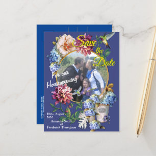 De Floral-Waterverf Victoriaans-Era Aankondigingskaart