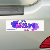 De Florale bumper van BSN Bodysurfkleding Bumpersticker (Op auto)