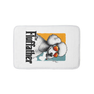 De Fluffather Poodle Vintage Grappige Hond Mafia V Badmat