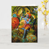 De Fluit van Krishna Kaart (Gele Bloem)