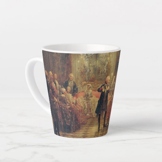 De fluitconcert-Adolph Menzel klein Latte Mok (Linkerhoek)