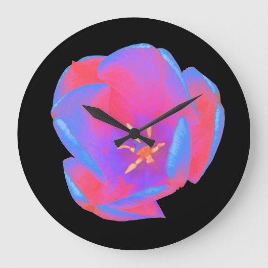 De fluorescente Klok van de Muur van de Tulp (Voorkant)