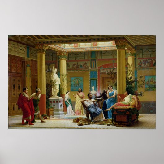 De Fluteplayer" en de echtgenote "Diomedes" Poster (Voorkant)