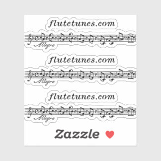 De flutetunes.com Logo Sticker