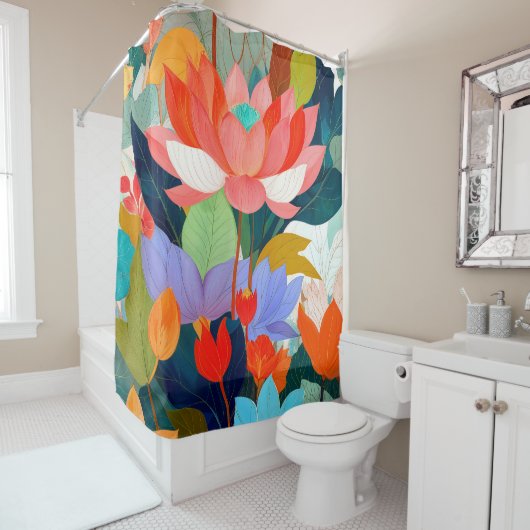 De fluwelen tuin douchegordijn (In situ)