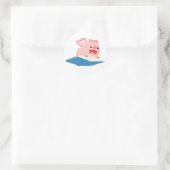 De Flying Book en Cartoon Pig Sticker (Tas)