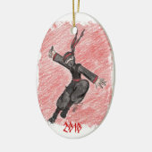 De Flying Ninja Keramisch Ornament (Links)