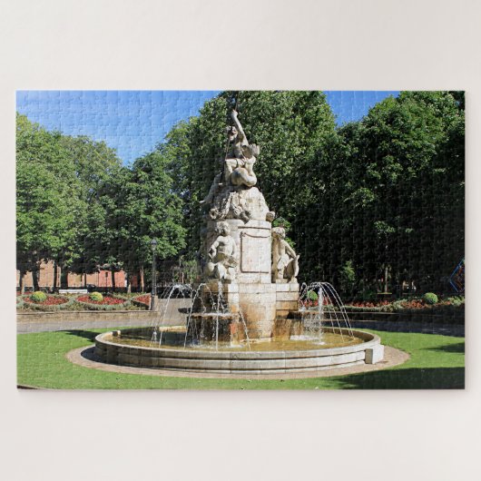 De fontein in Leon, El Camino Legpuzzel (Horizontaal)