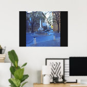 De fontein van de drie dolfijnen poster (Thuiskantoor)