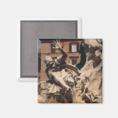 De fontein van de vier rivieren magneet (Voorkant / Achterkant)