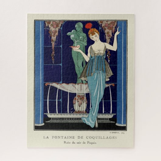 De fontein van Shell door George Barbier Legpuzzel (Verticaal)