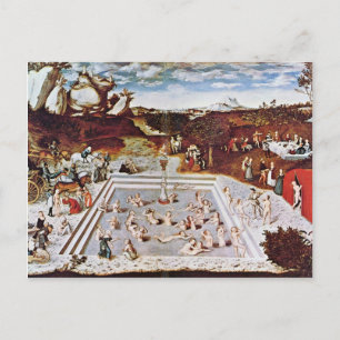 De fontein van Youth door Cranach D. Ä. Lucas (Bes Briefkaart