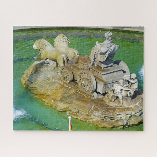 De fonteinen in Madrid. Legpuzzel (Horizontaal)