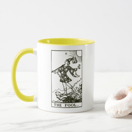 De Fool Tarot Card Mok (Met donut)