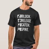 De Football van de Vangst van het blok de Tight Ei T-shirt (Voorkant)