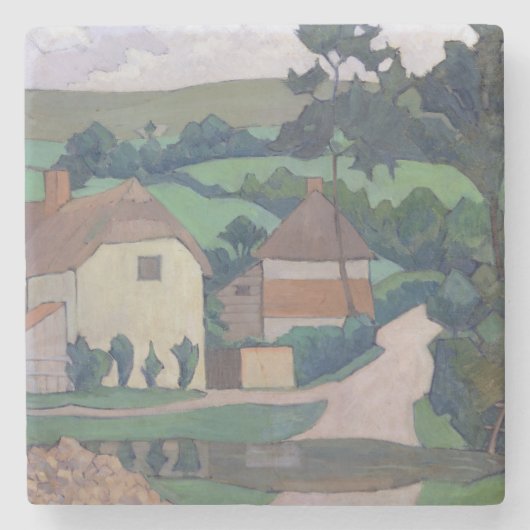 De Ford (olie op canvas) Stenen Onderzetter (Voorkant)