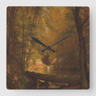De forelenpool (1870) - wandklok vierkante klok