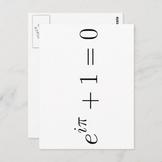 De formule Euler Briefkaart (Voorkant / Achterkant)