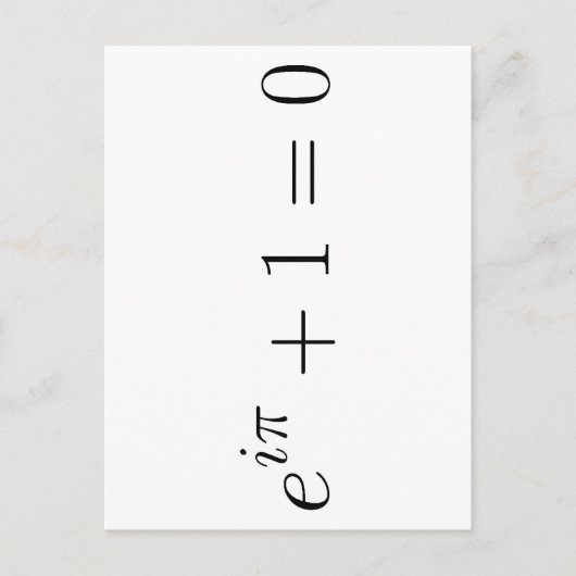 De formule Euler Briefkaart (Voorkant)