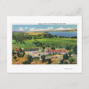 De Fort, het meer van de ChamPlain op afstand Briefkaart