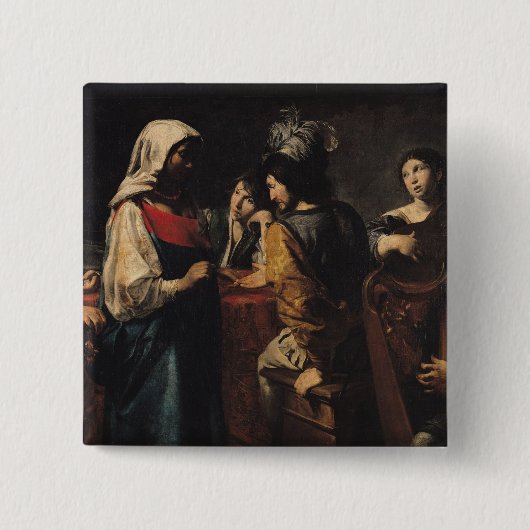 De Fortune Teller Vierkante Button 5,1 Cm (Voorkant)