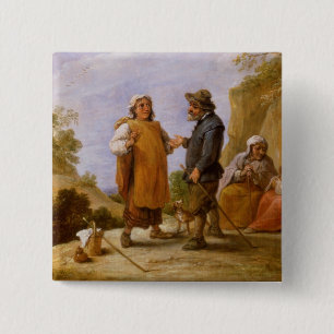 De Fortune Teller Vierkante Button 5,1 Cm