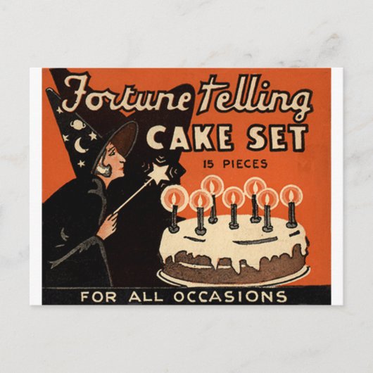 De "Fortune Telling Cake" Briefkaart (Voorkant)