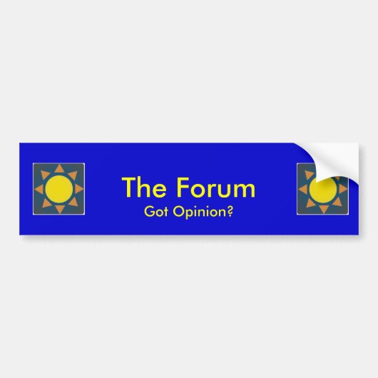De Forum-sticker Bumpersticker (Voorkant)