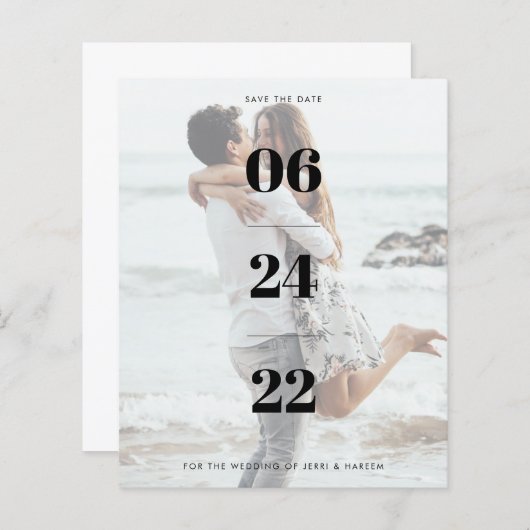 De foto bewaart de Datum (Voorkant / Achterkant)