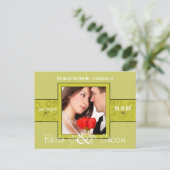 De foto bewaart de Datum Aankondigingskaart (Staand voorkant)