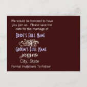 De foto bewaart de Datum Aankondigingskaart (Achterkant)