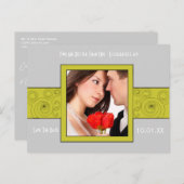 De foto bewaart de Datum Aankondigingskaart (Voorkant / Achterkant)