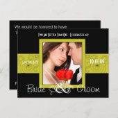 De foto bewaart de Datum Aankondigingskaart (Voorkant / Achterkant)