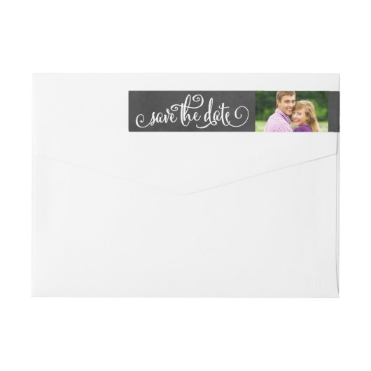 De Foto Rustige Script Chalkboard slaat de datum o (Achterkant)