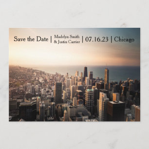 De Foto van Chicago - sparen de Datum Save The Date
