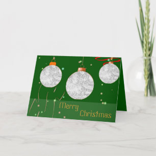 De Foto van de Ballen van Kerstmis ontwerpt Kaart