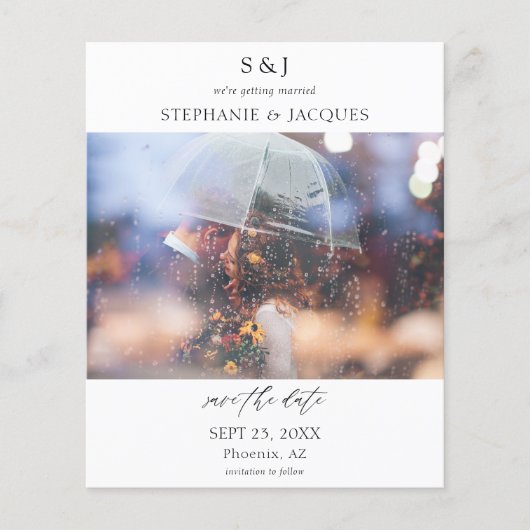 De Foto van de begroting Modern Monogram sparen de Flyer (Voorkant)