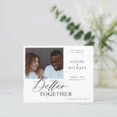 De foto van de begroting moderne bruiloft bewaart  (Staand voorkant)